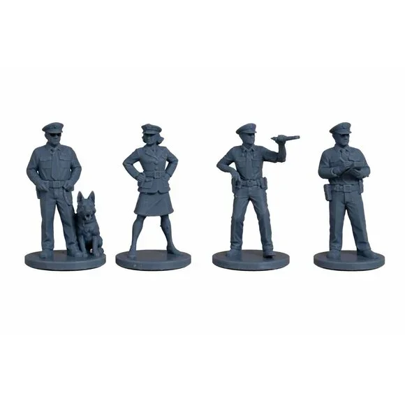 Police Figures – 8 Unpainted Resin Officers for Model Railroad & Dioramas 28mm - Picture 5 of 10